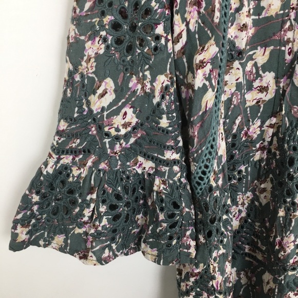 Sundance Women’s Delphine Eyelet Tunic Top Mini Dress Size PM Ladies Floral Boho - Picture 8 of 14